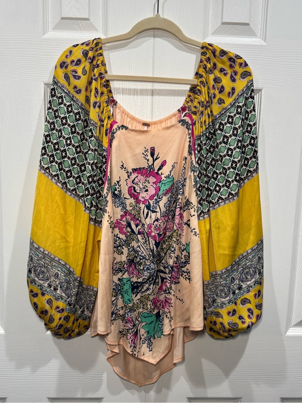 ☀️🌷 Free People Positano Floral Off-Shoulder Peasant Top 🌷☀️ - Picture 2 of 6